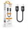 Datový kabel ALIGATOR POWER USB-C/USB-C 15cm, černý