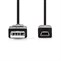 Nedis USB - mini USB 2m CCGB60300BK20