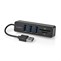 Nedis USB Hub Čtečka CCGB60250BK01