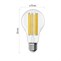 Emos LED žárovka Filament A70 / E27 / 18 W (150 W) / 2452 lm / neutrální bílá