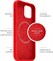 Zadní kryt FIXED MagFlow s podporou MagSafe pro Apple iPhone 13, červený