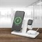 Stojánek s bezdrátovým nabíjením 3v1 FIXED MagPowerstation s podporou uchycení MagSafe, 15W+15W+5W, bíly