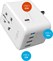 Cestovní adaptér FIXED pro EU, UK a USA/AUS, s 3xUSB-C a 2xUSB výstupem, GaN, PD 65W, bílý