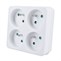 Solight rozbočka, 4 x 10A, bílá - P108