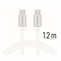 Swissten kabel Textile USB-C 1,2 m, stříbrná