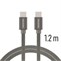 Swissten kabel Textile USB-C 1,2m, šedá