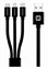 Swissten kabel Textile 3in1mFi 1,2m, černá