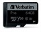 Verbatim Pro U3 Micro SecureDigital SDXC 64GB+SD Adaptér