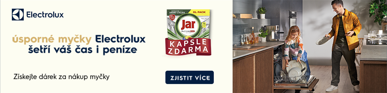 myčka Electrolux a kapsle Jar