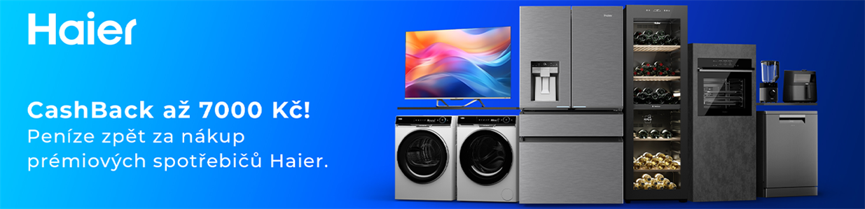 Cashback na spotřebiče Haier - lednice, pračky, sušičky
