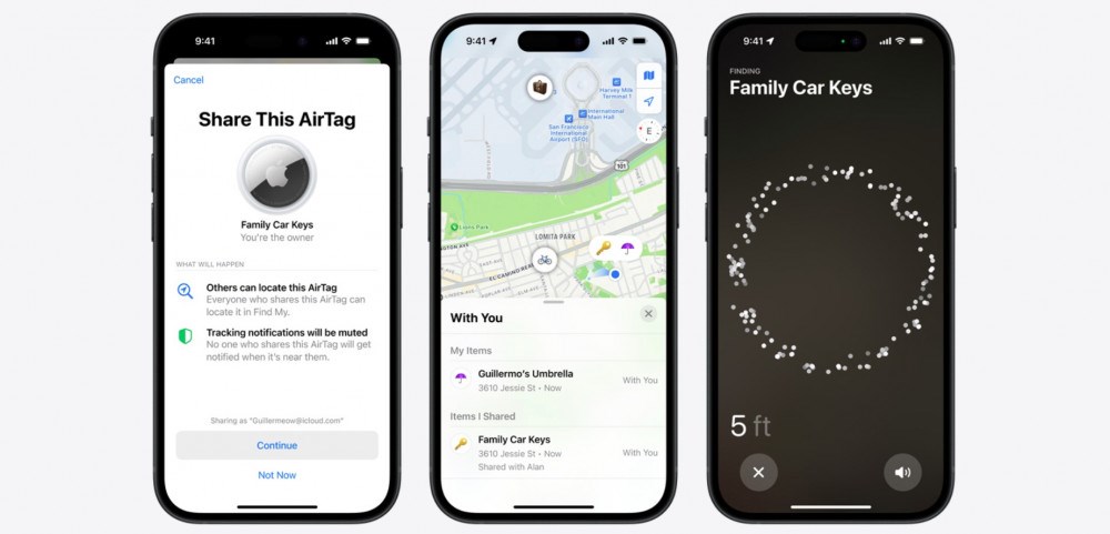 Apple AirTag aplikace