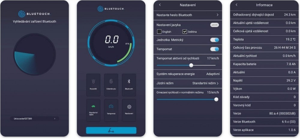 BlueTouch BT350 COMFY+ aplikace