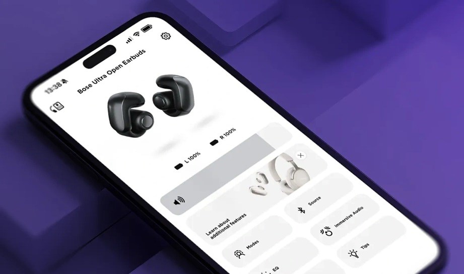 Bose Ultra Open Earbuds aplikace