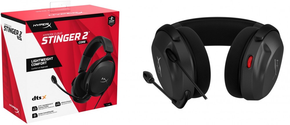 HyperX Cloud Stinger 2 Core náušníky z paměťové pěny