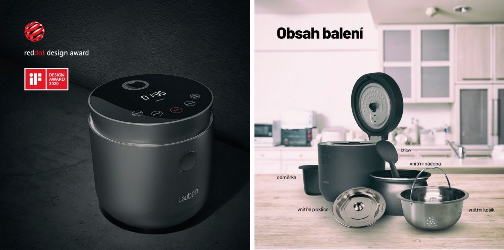 Lauben Low Sugar Rice Cooker oceněný design