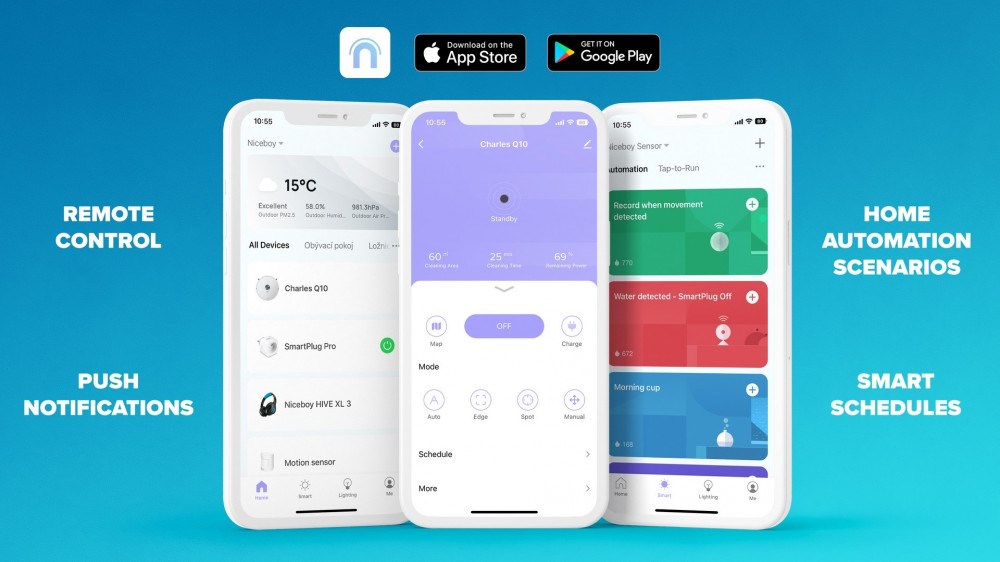 Niceboy ION Charles Q10 mobilní aplikace
