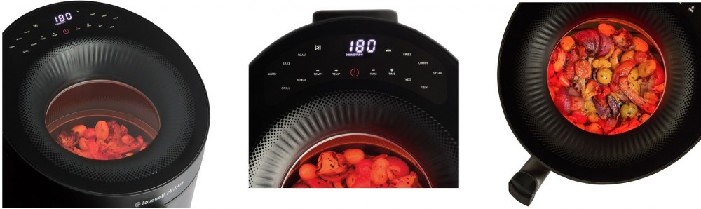 Russell Hobbs Satisfry Panoramic Black úsporný provoz