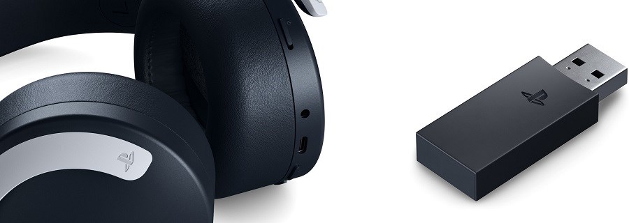 PS5 PULSE 3D bezdrátový adaptér a 3,5mm jack