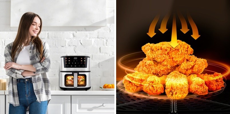 Horkovzdušná fritéza TESLA AirCook Q60 XXL Pro