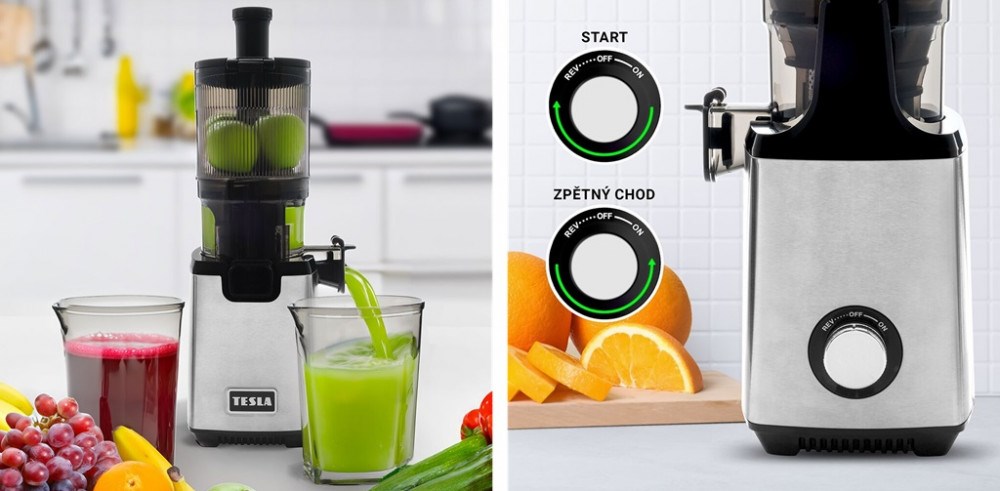 TESLA SlowJuicer SJ770 XXL Deluxe zpětný chod