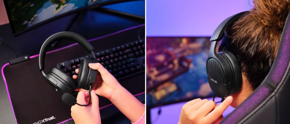 Trust GXT 491 Fayzo Wireless Gaming Headset mikrofon