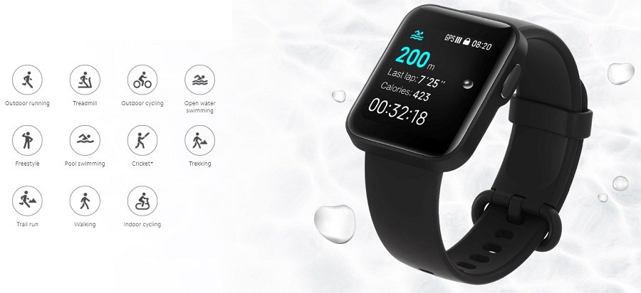 Xiaomi Mi Watch Lite sportovní režimy