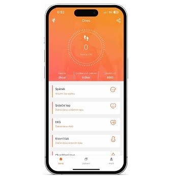 Armodd Prime rose gold s kovovým řemínkem FitCloudPro mobilní aplikace
