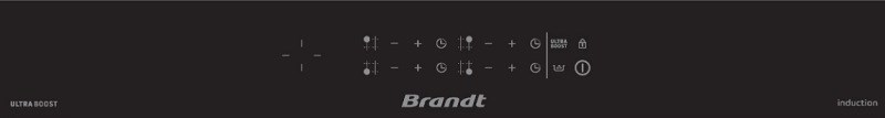 Brandt BPI3641PB Dotykové ovládání