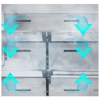 Hisense RF815N4SESE Nerezová vrstva Metal Cooling