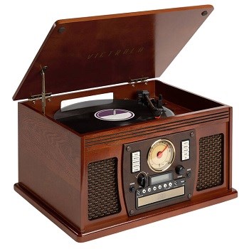 Victrola VTA-600B-MAH Navigator gramofon FM rádio