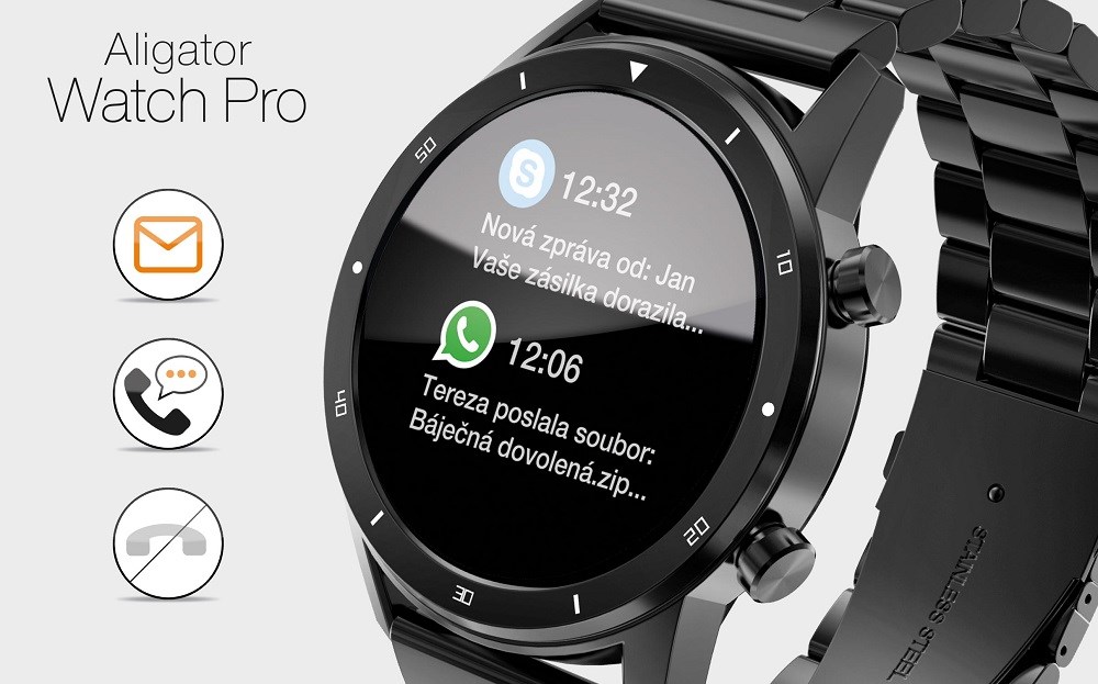 Aligator Watch Pro notifikace