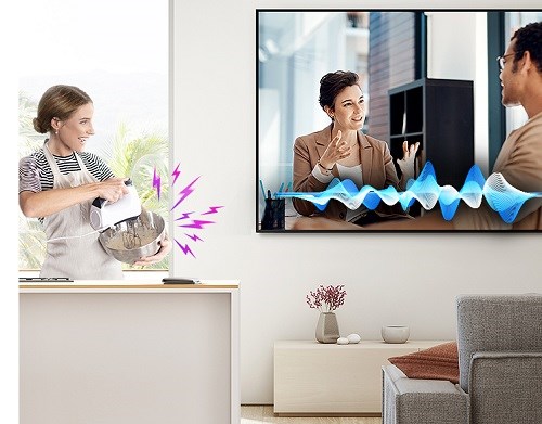 Samsung Q800T automatické zesílení hlasu