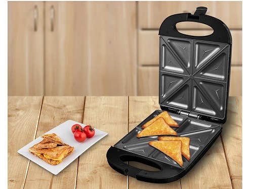 ECG S 4232 Family Black sendvičovač