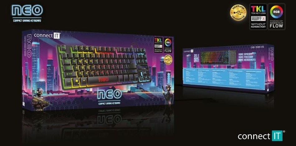 Connect It NEO Compact CKB 3589 CS herní klávesnice