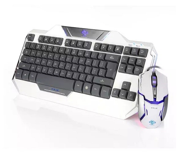 E-Blue Sada klávesnice s myší, Auroza barevné podsvícení