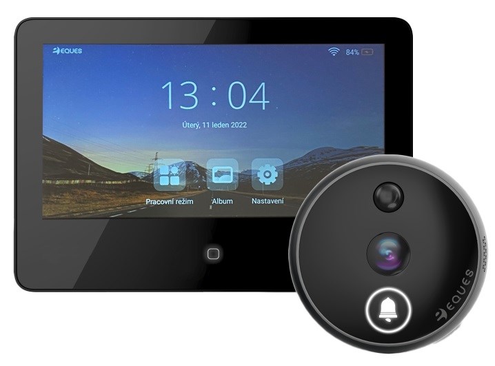 Eques VEIU S31 kukátko + zvonek + displej