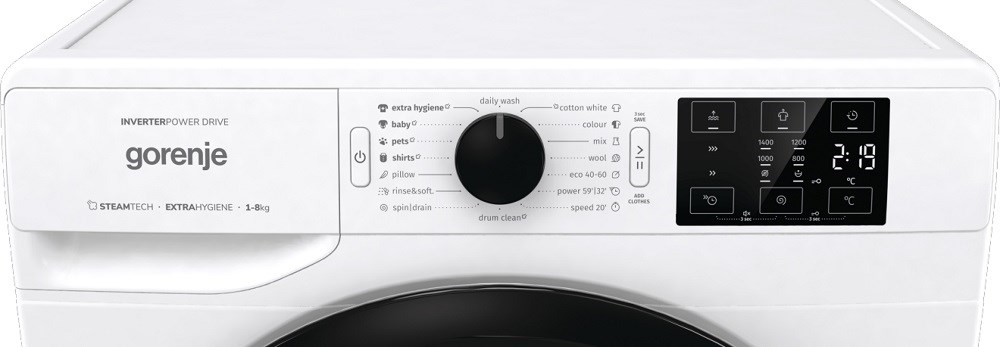 Gorenje WNEI84BS jednoduché ovládání