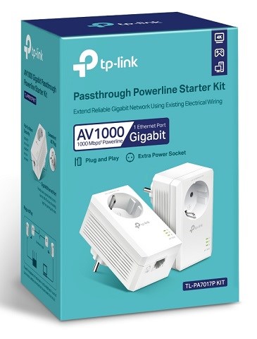 TP-Link TL-PA7017PKIT Powerline Kit průchozí zásuvky