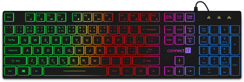 Connect IT Chocolate RNBW CKB-5050-CS multimediální klávesy