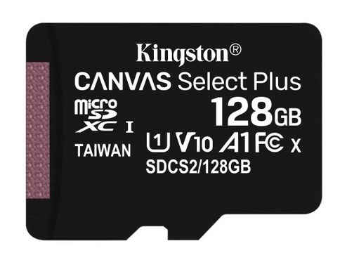 Kingston Canvas select plus microSDXC 128 GB Class 10 + SD adaptér