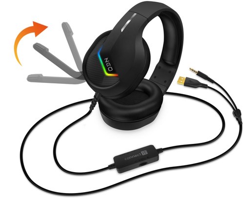 Connect IT CHP-3595-BK sklopný mikrofon