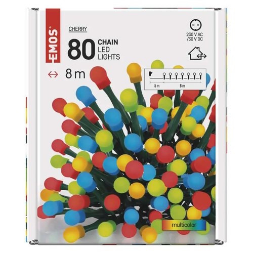 Emos D5AM02 LED cherry kuličky, 8m