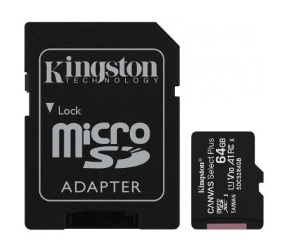 Kingston Micro SDXC Canvas Select Plus 100R 64GB SD adaptér