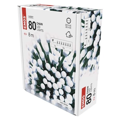 Emos D5AC05 LED cherry, kuličky, 8 m IP44