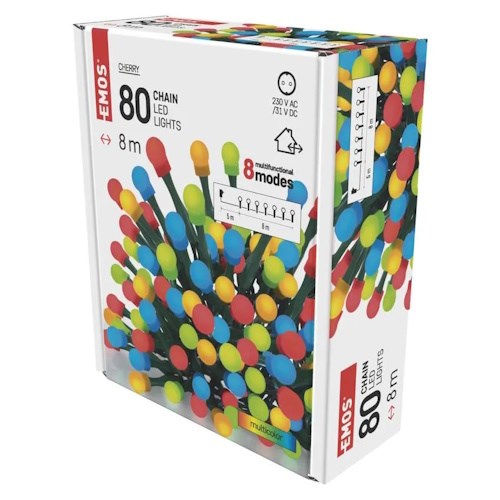 Emos D5AM05 LED cherry, kuličky, 8 m IP44