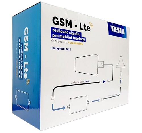 Tesla GSM-LTE zesilovač/opakovač GSM signálu 900/1800 MHz