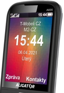 Aligator A835 Senior Black velký displej