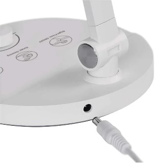 Emos LED stolní lampa Charles, bílá sklopné rameno