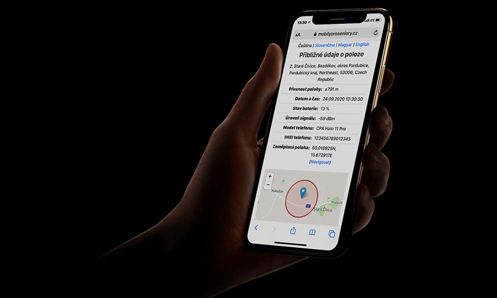 CPA Halo 25 černý SOS tlačítko