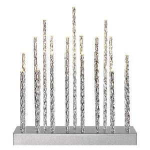 Emos DCAW02 LED svícen stříbrný časovač